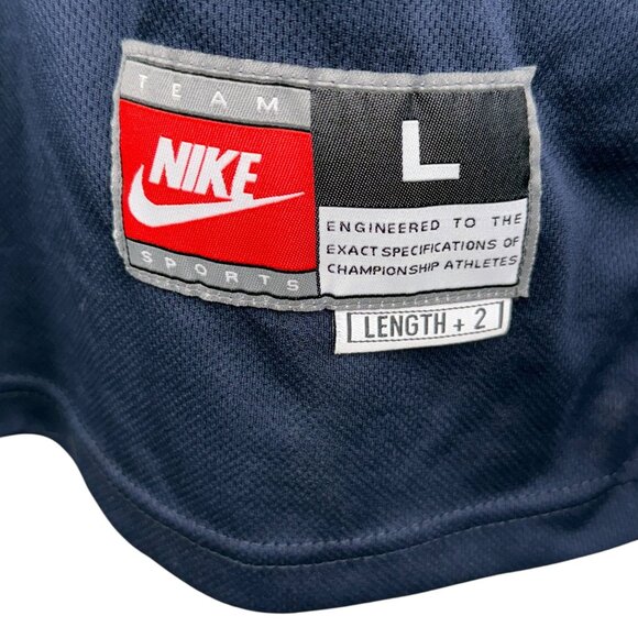 Vintage Nike Team Georgetown Iverson #3 Jersey L Navy Blue 90s - Picture 7 of 7